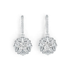 10K Gold Semi Mount Earrings Setting Round RD 6x6mm Moissanite Accent DHJ