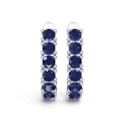 Platinum Semi Mount Earrings Setting Round Ro 4x4mm Syz Jewelry