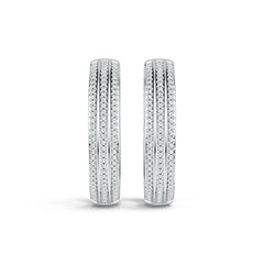 Sterling Silver Semi Mount Earrings Setting Round RD 0.9mm DHJ