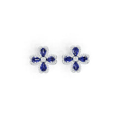 Platinum Semi Mount Earrings Setting Pear Pe 6x4mm Diamond Accent Syzjewelry