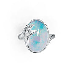 Sterling Silver Semi Mount Ring Setting Oval OV 18X13mm Art Nouveau Cabochon - Syzjewelry