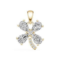 Platinum Semi Mount Pendant Setting Pear Pe 5x5mm Diamond Accent Syz Jewelry