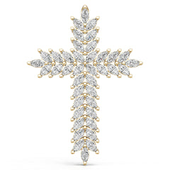 14K Gold Semi Mount Pendant Setting Marquise Ma 4x2mm Syz Jewelry