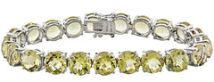 18K Gold Semi Mount Bracelet Setting Round RD 8x8mm DHJ