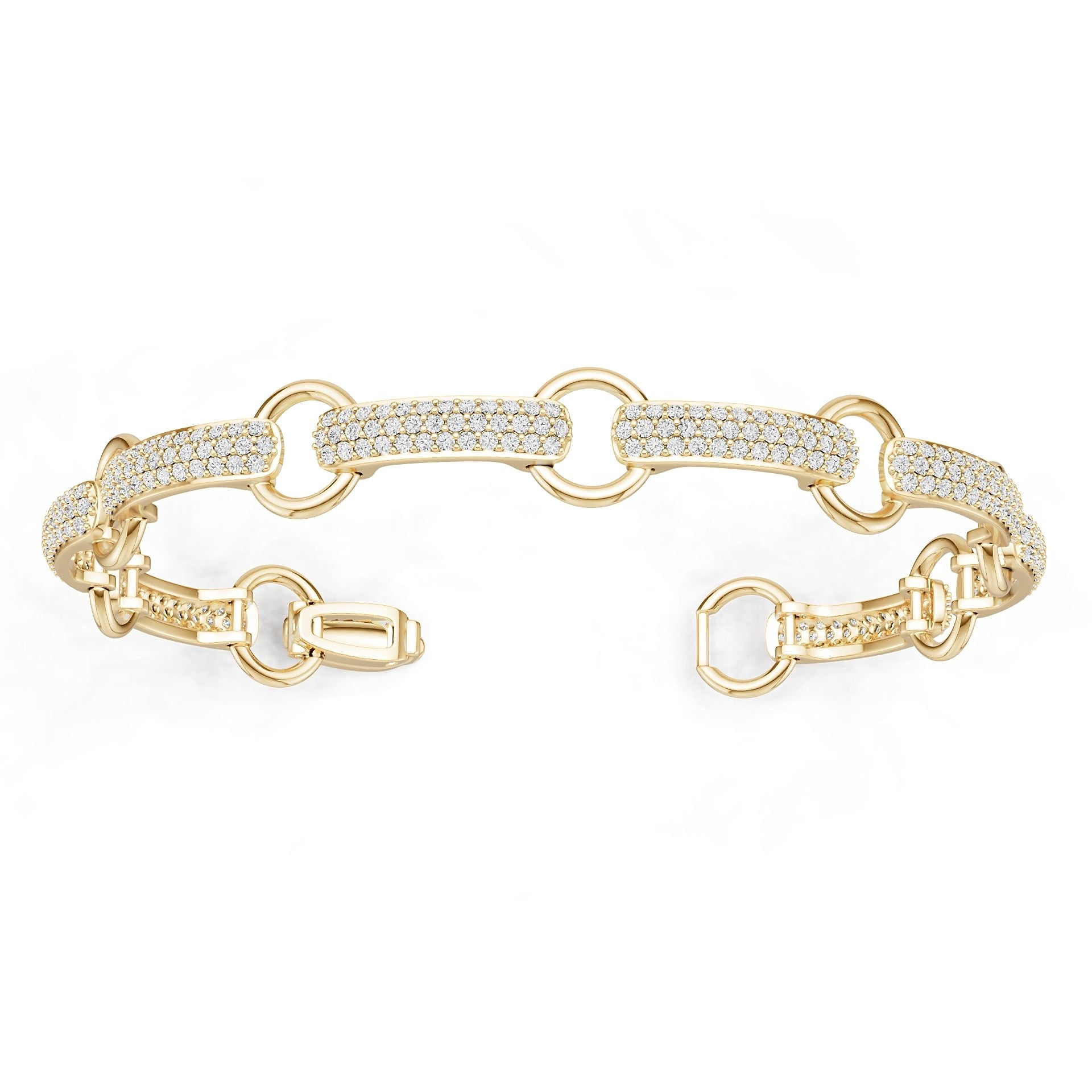 Platinum Semi Mount Bracelet Setting Round Ro 6x6mm Syz Jewelry