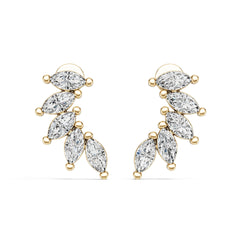 Platinum Semi Mount Earrings Setting Marquise Ma 5x2mm Syz Jewelry