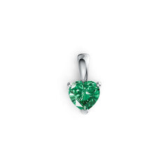 Platinum Semi Mount Pendant Setting Heart HT 5.5X5.5mm DHJ