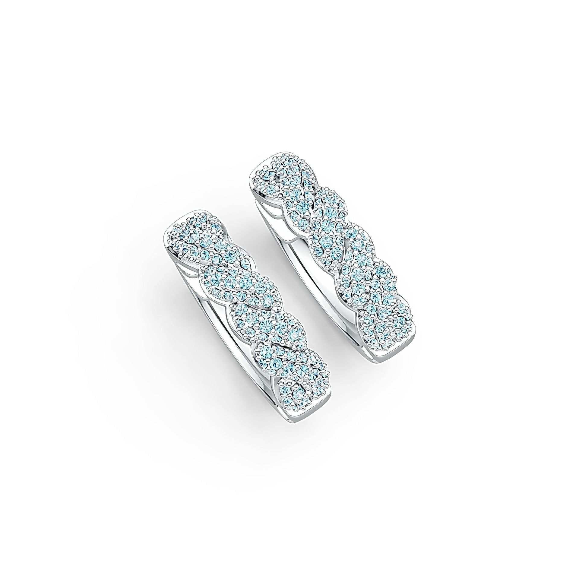 Sterling Silver Semi Mount Earrings Setting Round RD 1.2mm DHJ