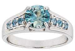 18K Gold Semi Mount Ring Setting Round RD 7x7mm Diamond Accent DHJ