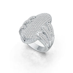 14K Gold Cocktail Ring Oval-Shaped with or Moissanite Diamond Accent DHJ
