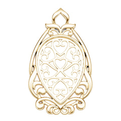 18K Gold Semi Mount Pendant Setting Round Ro 6x6mm Syz Jewelry