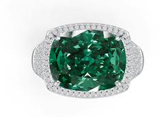 Sterling Silver Semi Mount Ring Setting Cushion CU 15X12mm DHJ