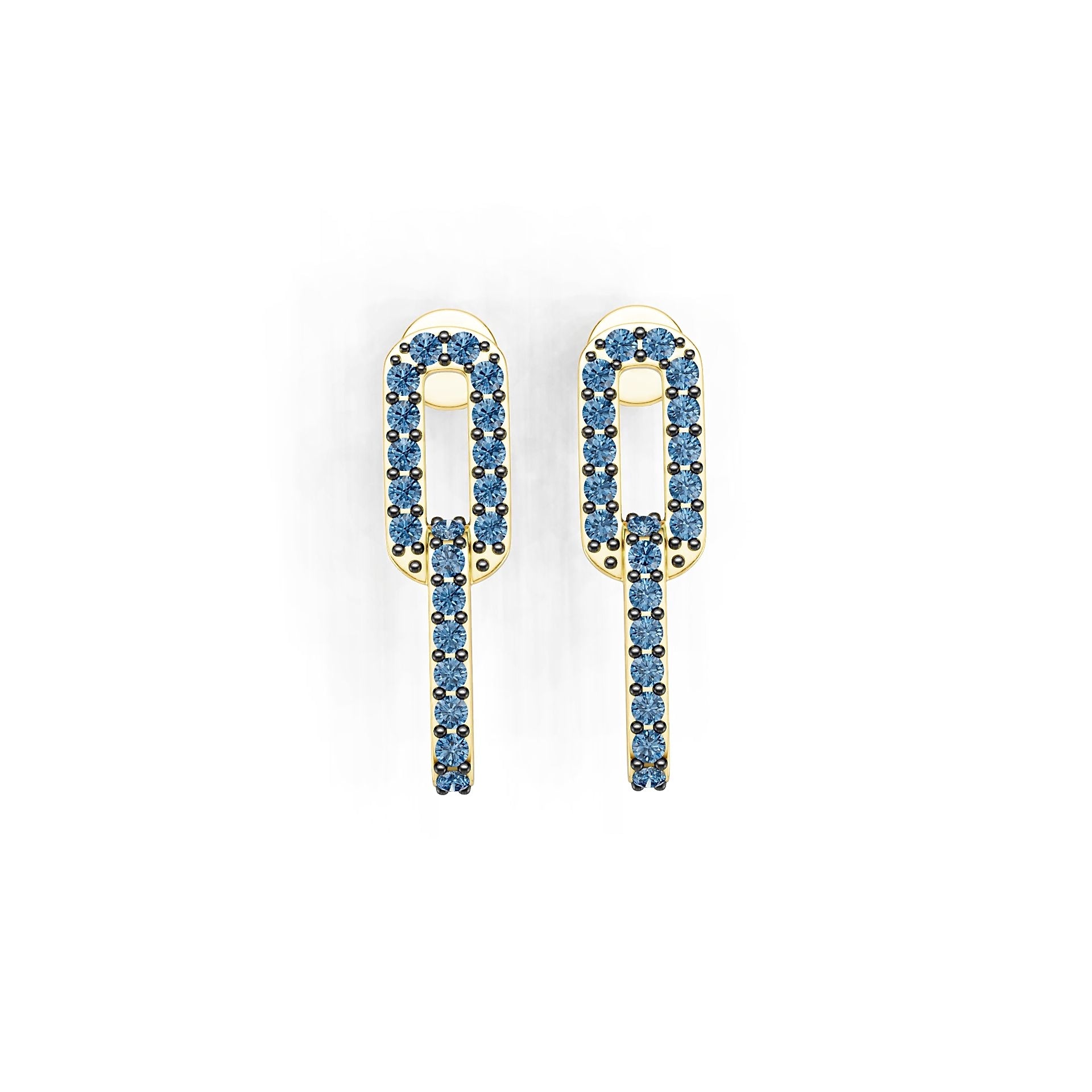 10K 14K Gold or Platinum Semi Mount Earrings Setting Round Rd Diamond Accent Syzjewelry