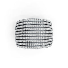 18K Gold Semi Mount Ring Setting Round RD 0.9mm Diamond Accent DHJ
