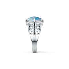 Sterling Silver Semi Mount Ring Setting Cushion CU 10X10mm Cabochon DHJ