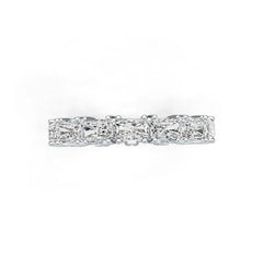 10K Gold Semi Mount Ring Setting Emerald OCT 5X3mm 15-Stone Ring DHJ