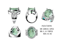 Platinum Semi Mount Ring Setting Oval OV 20X15mm Crisscross Shank Cocktail Ring Diamond Accent DHJ