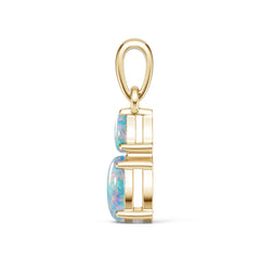 14K Gold Semi Mount Pendant Setting Round Ro 8x6mm Syz Jewelry