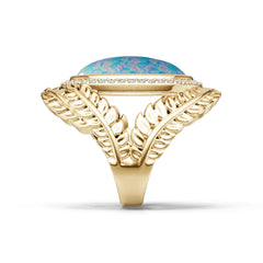 14K Gold Semi Mount Ring Setting Oval Ov 21x15mm Diamond Accent Syz Jewelry