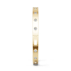 18K Gold Semi Mount Ring Setting Round Ro 6x6mm Diamond Accent Syz Jewelry