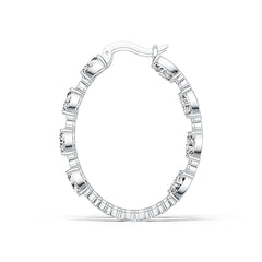 Sterling Silver Semi Mount Earrings Setting Oval OV 7X5mm Hoop DHJ