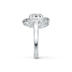 Sterling Silver Semi Mount Ring Setting Round RD 9x9mm Swirl Infinity Design Syzjewelry