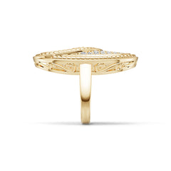 14K Gold Semi Mount Ring Setting Round Ro 6x6mm Diamond Accent Syz Jewelry