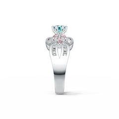 Sterling Silver Semi Mount Ring Setting Round RD 5x5mm MQ 5x2mm DHJ