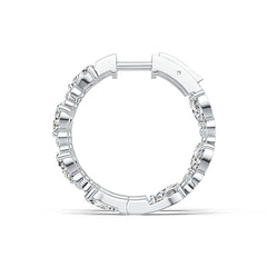 Sterling Silver Semi Mount Earrings Setting Pear PE 6X4mm with White Topaz DHJ