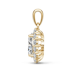 Platinum Semi Mount Pendant Setting Oval Ov 11x9mm Diamond Accent Syz Jewelry