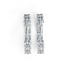Platinum Semi Mount Earrings Setting Oval OV 5X4mm DHJ