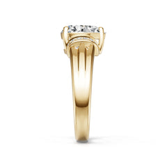 14K Gold Semi Mount Ring Setting Round Ro 10x8mm Diamond Accent Syz Jewelry