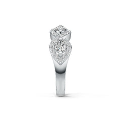 Sterling Silver Semi Mount Ring Setting Oval OV 4X3mm with White Topaz DHJ