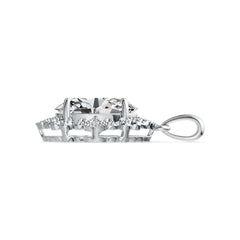 18K Gold Semi Mount Pendant Setting Oval OV 14X10mm Vintage-Inspired Diamond Accent DHJ