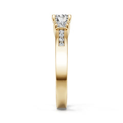 14K Gold Semi Mount Ring Setting Round Ro 6x6mm Diamond Accent Syz Jewelry