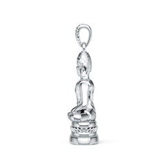 Sterling Silver Pendant Solid Buddha Theme DHJ