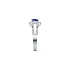 Platinum Semi Mount Ring Setting Oval Ov 8x6mm Diamond Accent Syzjewelry