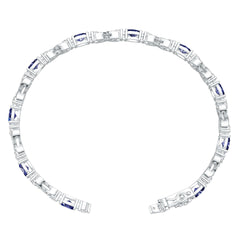 10K Gold Semi Mount Bracelet Setting Oval OV 6x4mm Crisscross Infinity Knot Tennis Bracelet Moissanite Accent DHJ