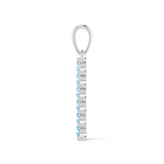 Platinum Semi Mount Pendant Setting Round Ro 6x6mm Syz Jewelry