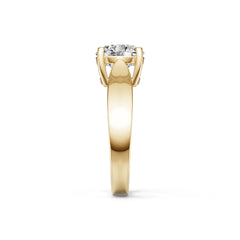 Platinum Semi Mount Ring Setting Round Ro 6x6mm Syz Jewelry
