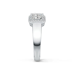 Sterling Silver Semi Mount Ring Setting Emerald OCT 5X3mm with White Topaz Syzjewelry