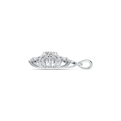 Platinum Semi Mount Pendant Setting Round RD 6x6mm with Diamond Accent DHJ