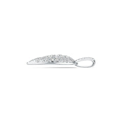Sterling Silver Pendant with White Topaz or Moissanite Heart Theme DHJ