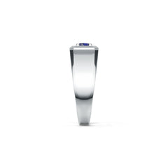 Men's Sterling Silver Semi Mount Ring Setting Round RD 4x4mm White Top 2344 Syzjewelry