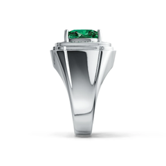 Sterling Silver Semi Mount Men's Ring Setting Cushion CU 10X10mm NO Small Stones / Blank halo Syzjewelry