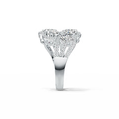 Sterling Silver Semi Mount Ring Setting Oval OV 5X4mm with White Topaz - Syzjewelry