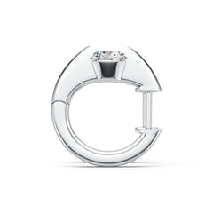 Sterling Silver Semi Mount Earrings Setting Round RD 7x7mm DHJ