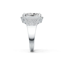 Sterling Silver Semi Mount Ring Setting Cushion CU 14X10mm DHJ