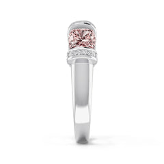 Platinum Semi Mount Ring Setting Round Ro 7x5mm Syz Jewelry