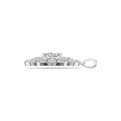 Sterling Silver Semi Mount Pendant Setting Cushion CU 10X8mm DHJ